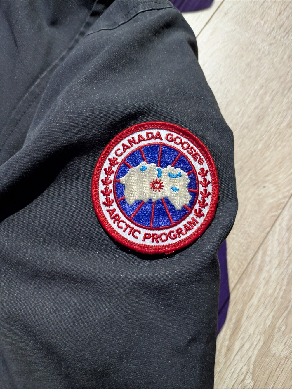 Canada Goose Black Military-Style Long Parka with Hood - Picture 2 of 9